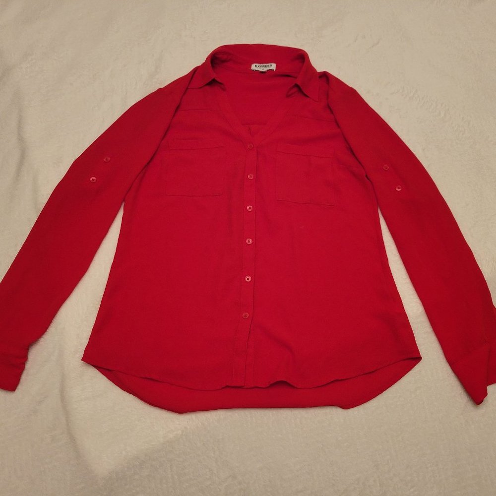 Express Red Portofino Button Down Shirt